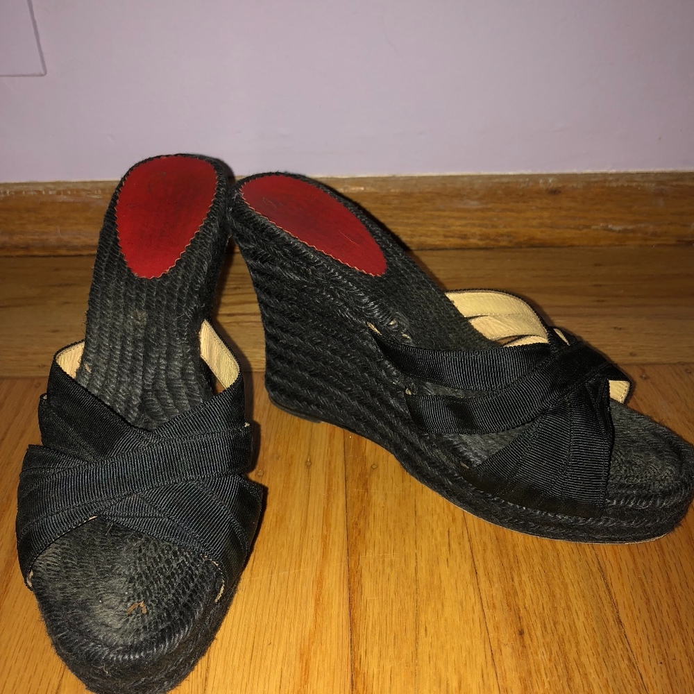 Christian Louboutin SlideE Espadrille Wedge